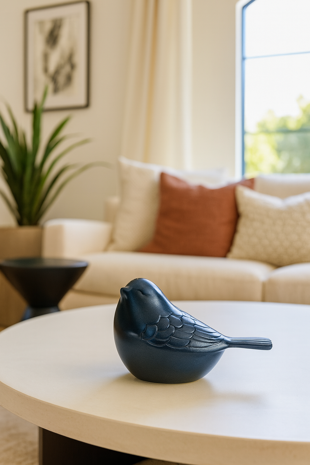 The Lucy Songbird Keepsake Urn in Light Blue