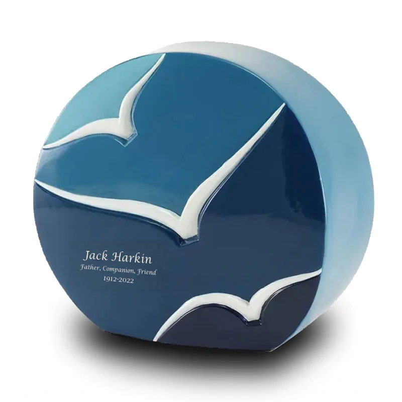 The Winston Urn in Bird Blue