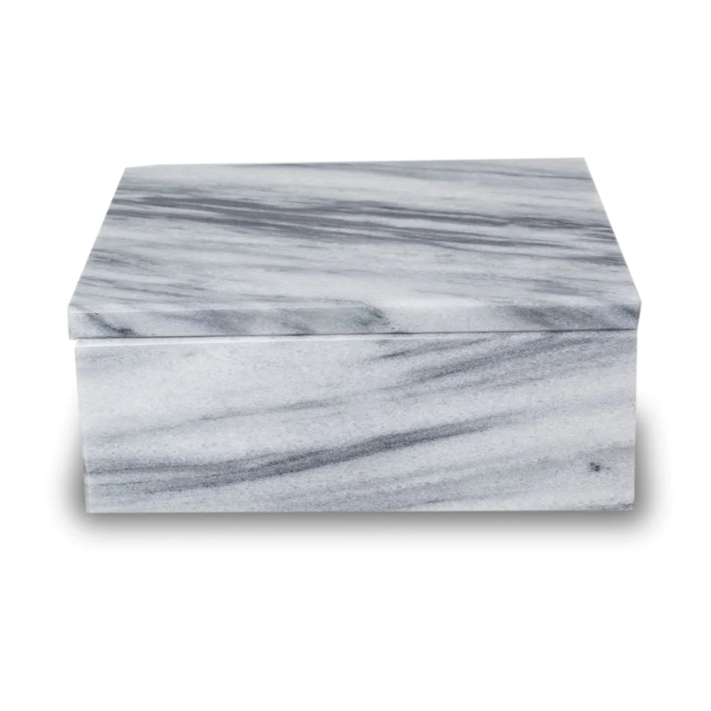 The Wesley in Striped Grey Marble Keepsake Urn