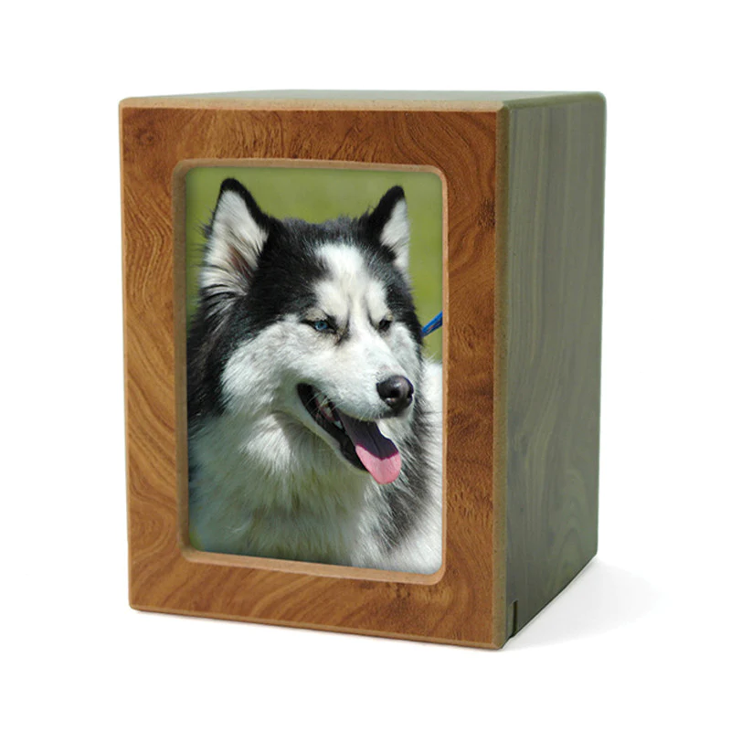 The Duke Picture Frame Pet Urn in Honeynut
