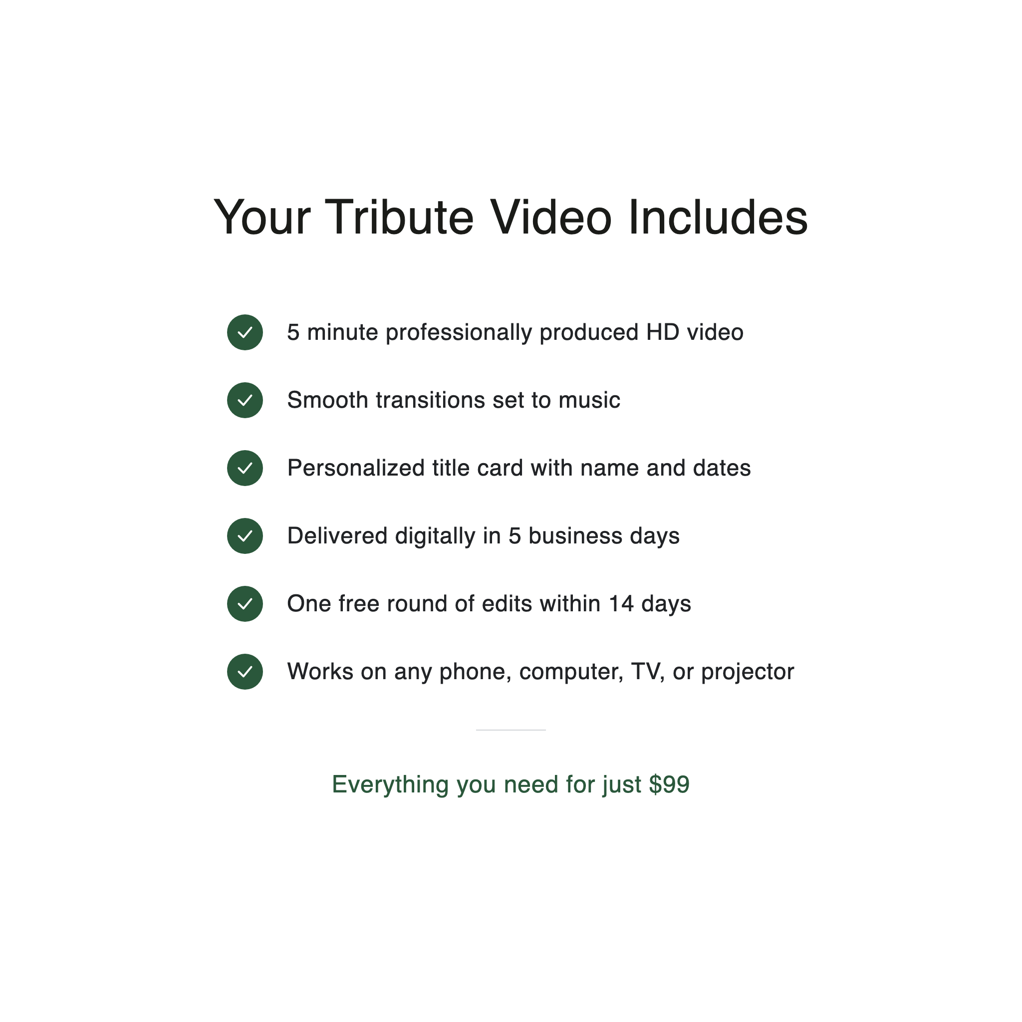 Custom Tribute Video Memorial