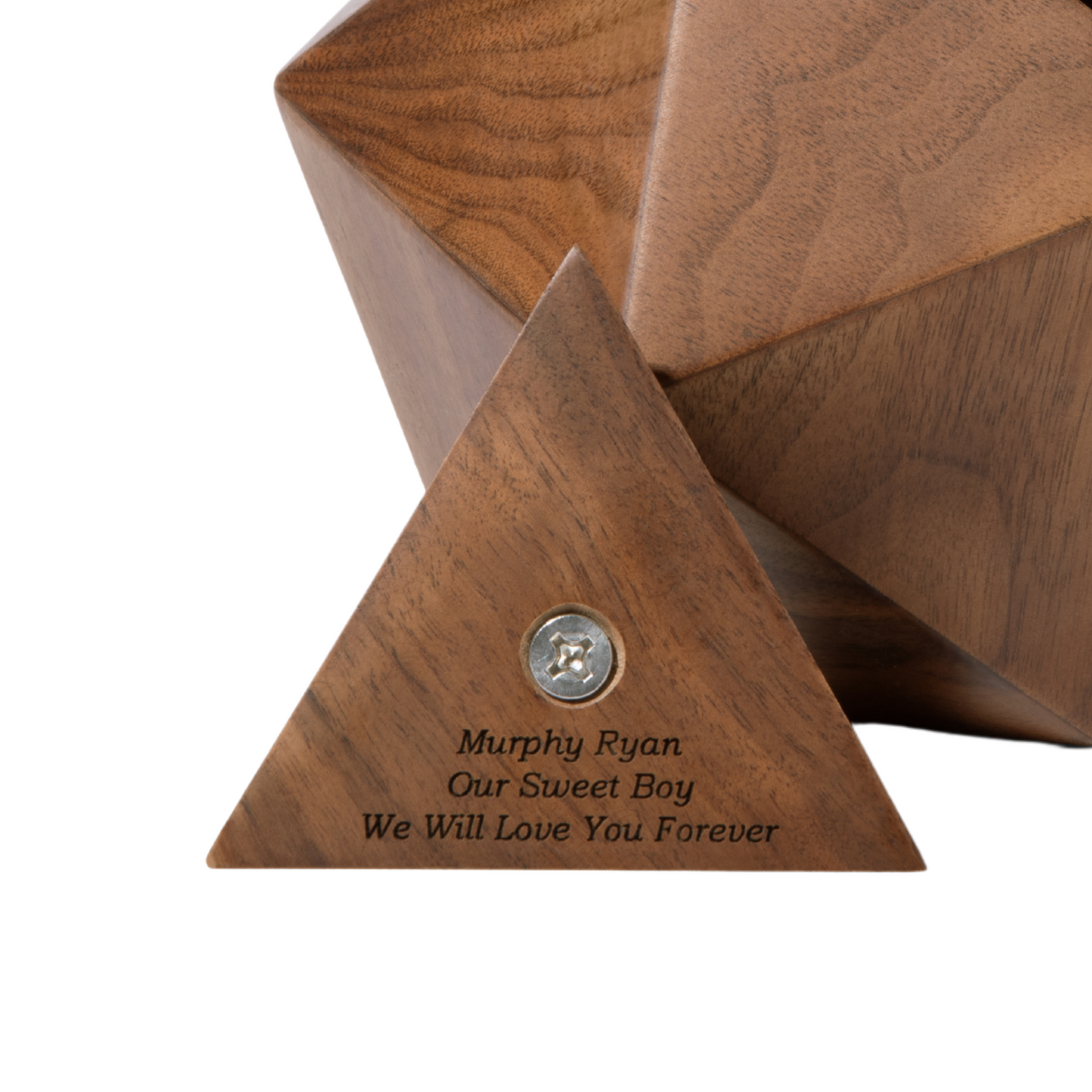 Engraved Wooden Urns