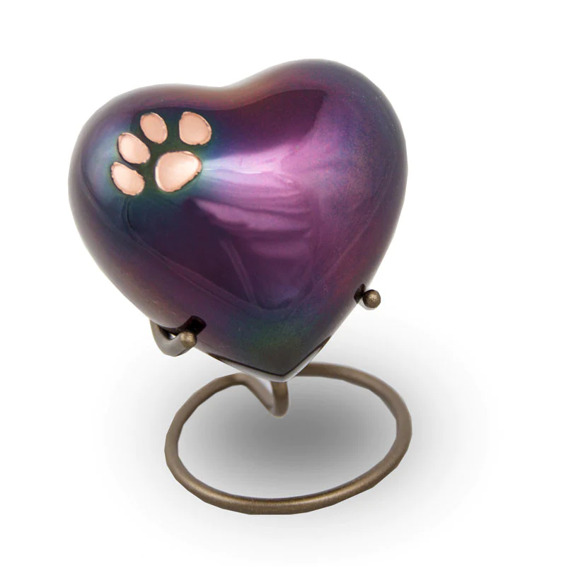 Bronze Heart Stand - The Raku Heart Pet Keepsake Urn