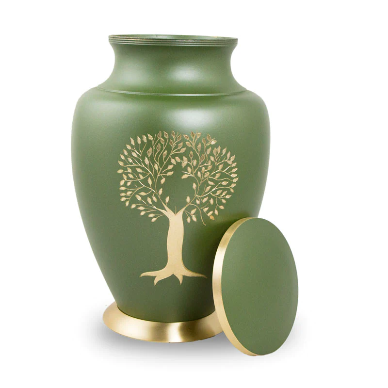 The Linley Tree of Life Urn in Green