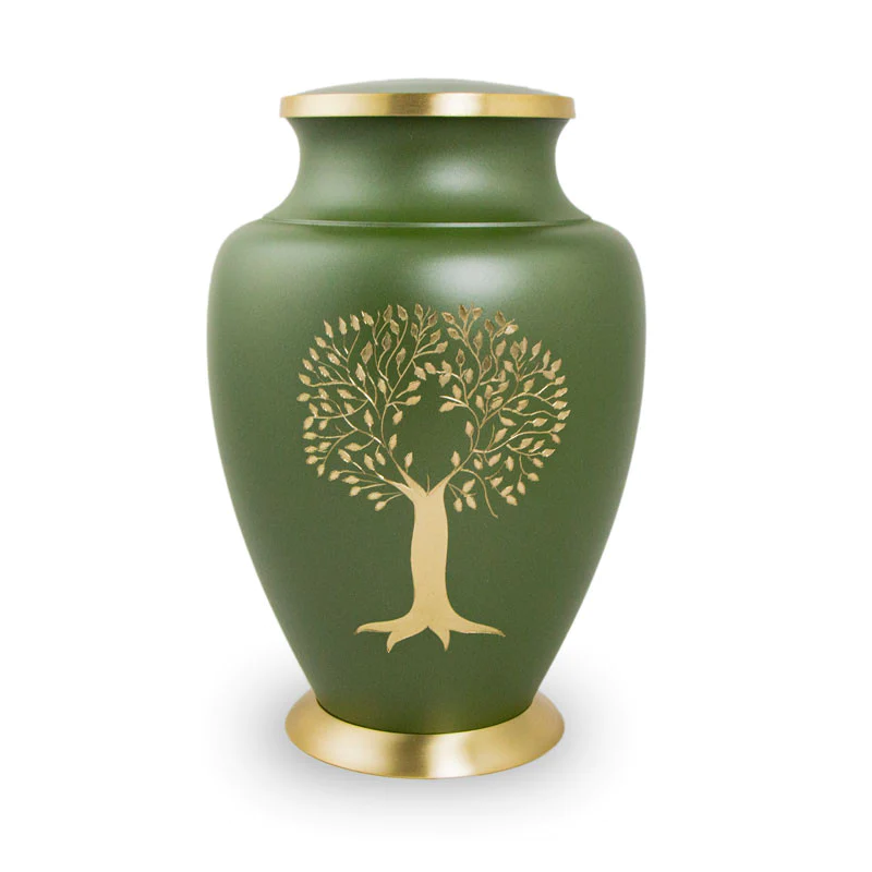 The Linley Tree of Life Urn in Green