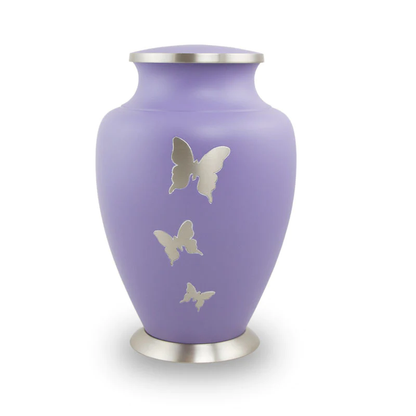 The Linley Butterly Urn in Purple