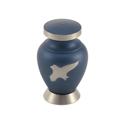 The Linley Bird Urn in Blue