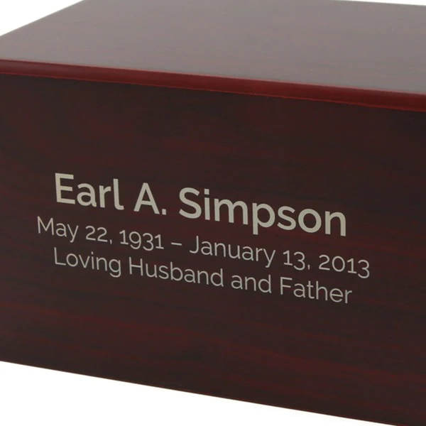 The Berkley Urn in Cherry Wood