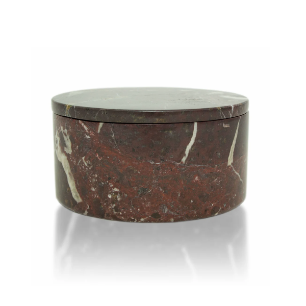 The Wesley in Red Marble Circular Keepsake Urn