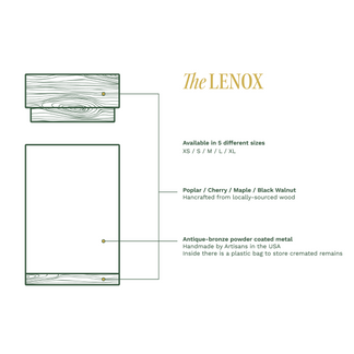 Wood Cremation Urn - The Lenox Urn in Black Walnut – Oaktree Memorials