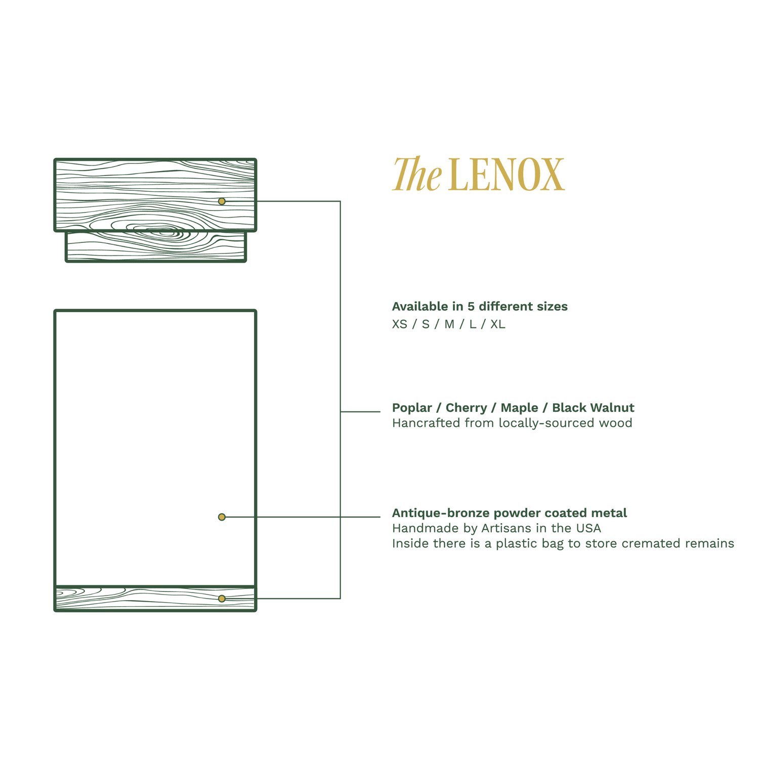 The Lenox Urn in Cherry