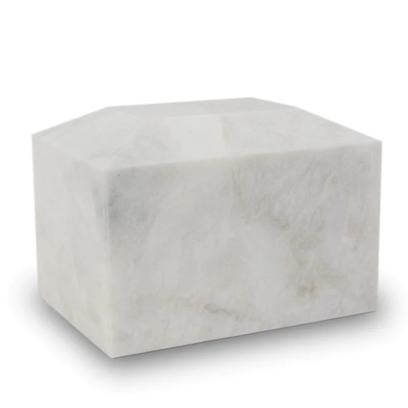 The Wesley Urn in White Marble