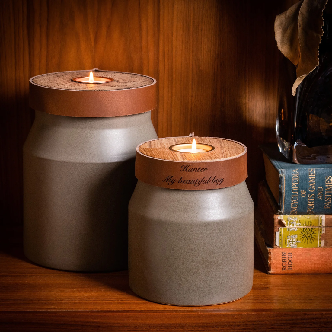 The Parker Candle Urn in Forest Grey