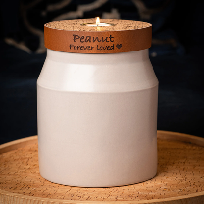 The Parker Candle Urn in Mist Grey