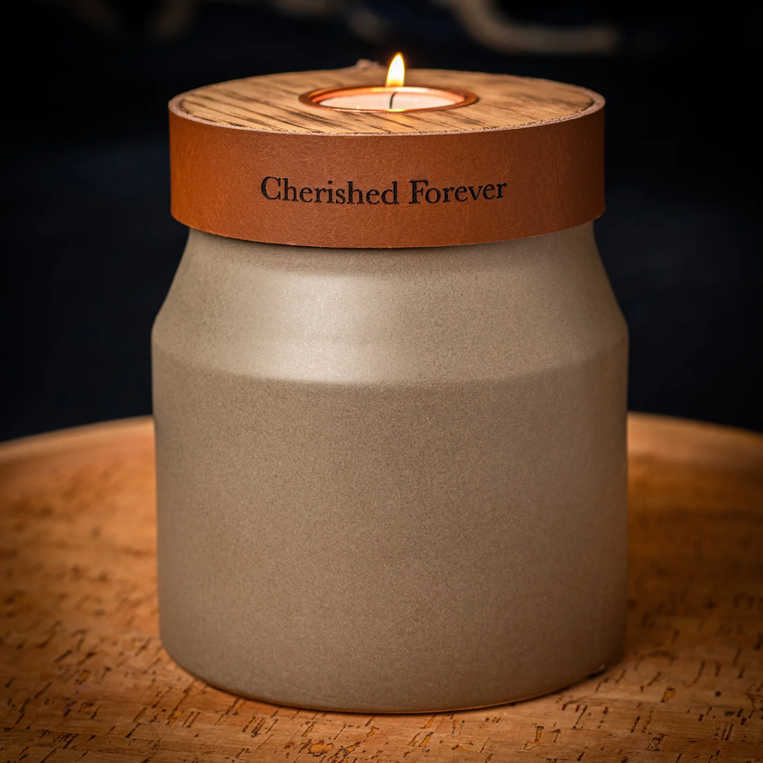 The Parker Candle Urn in Forest Grey