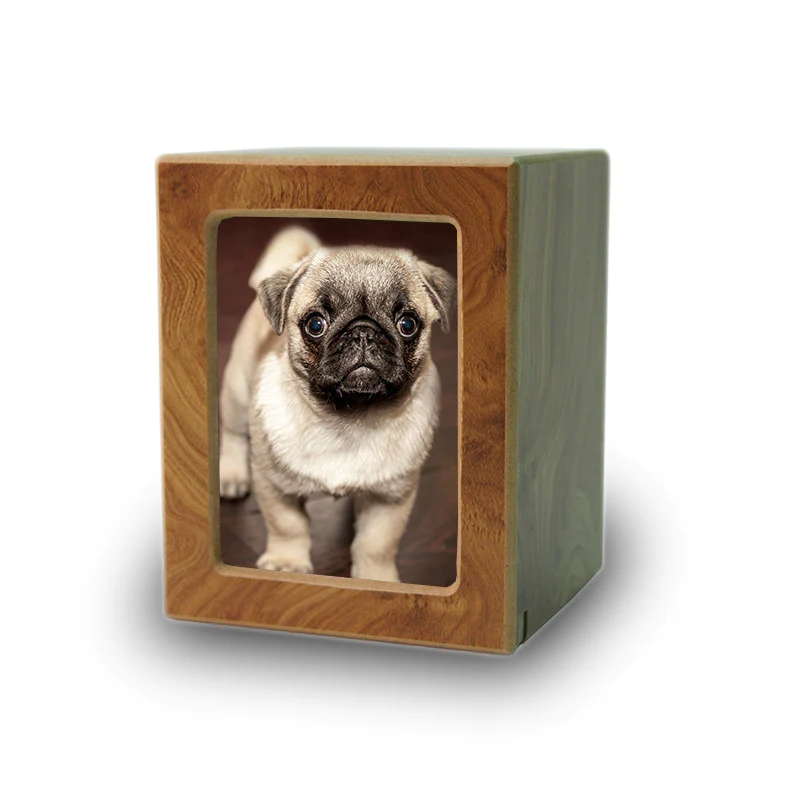 The Duke Picture Frame Pet Urn in Honeynut