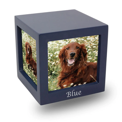 The Duke Picture Frame Pet Urn in Navy