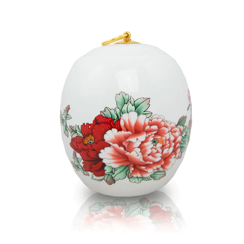 The Bianca Red Flower Urn