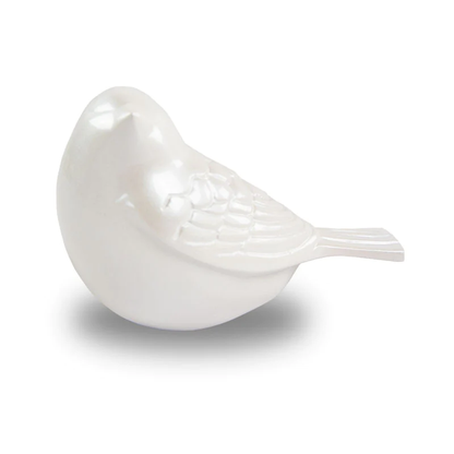 The Lucy Songbird Keepsake Urn in Pearl White