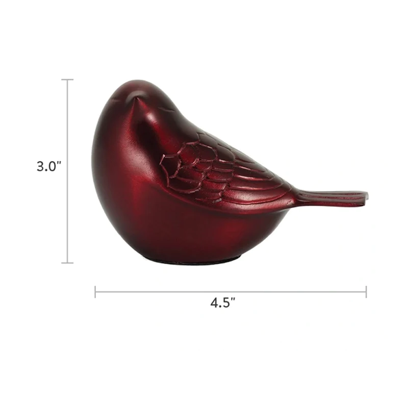 The Lucy Songbird Keepsake Urn in Crimson Red