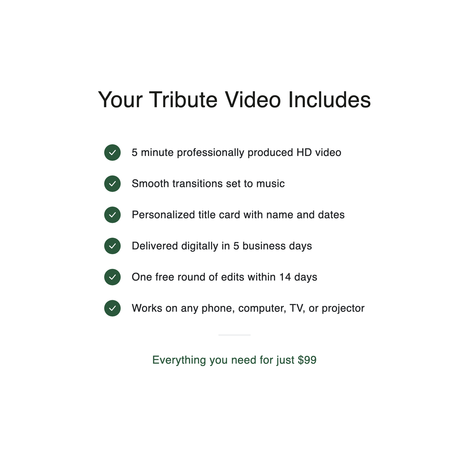 Custom Tribute Video Memorial