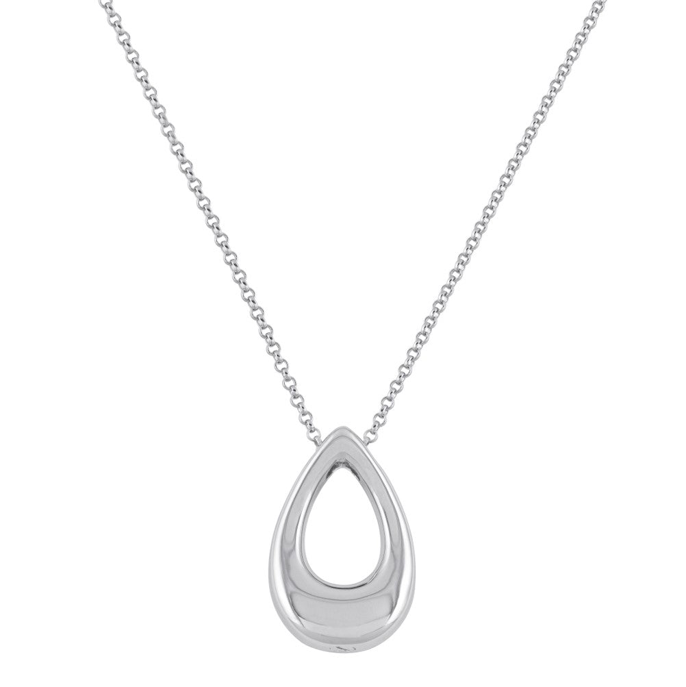 The Hollow Teardrop Cremation Necklace (Stainless Steel)