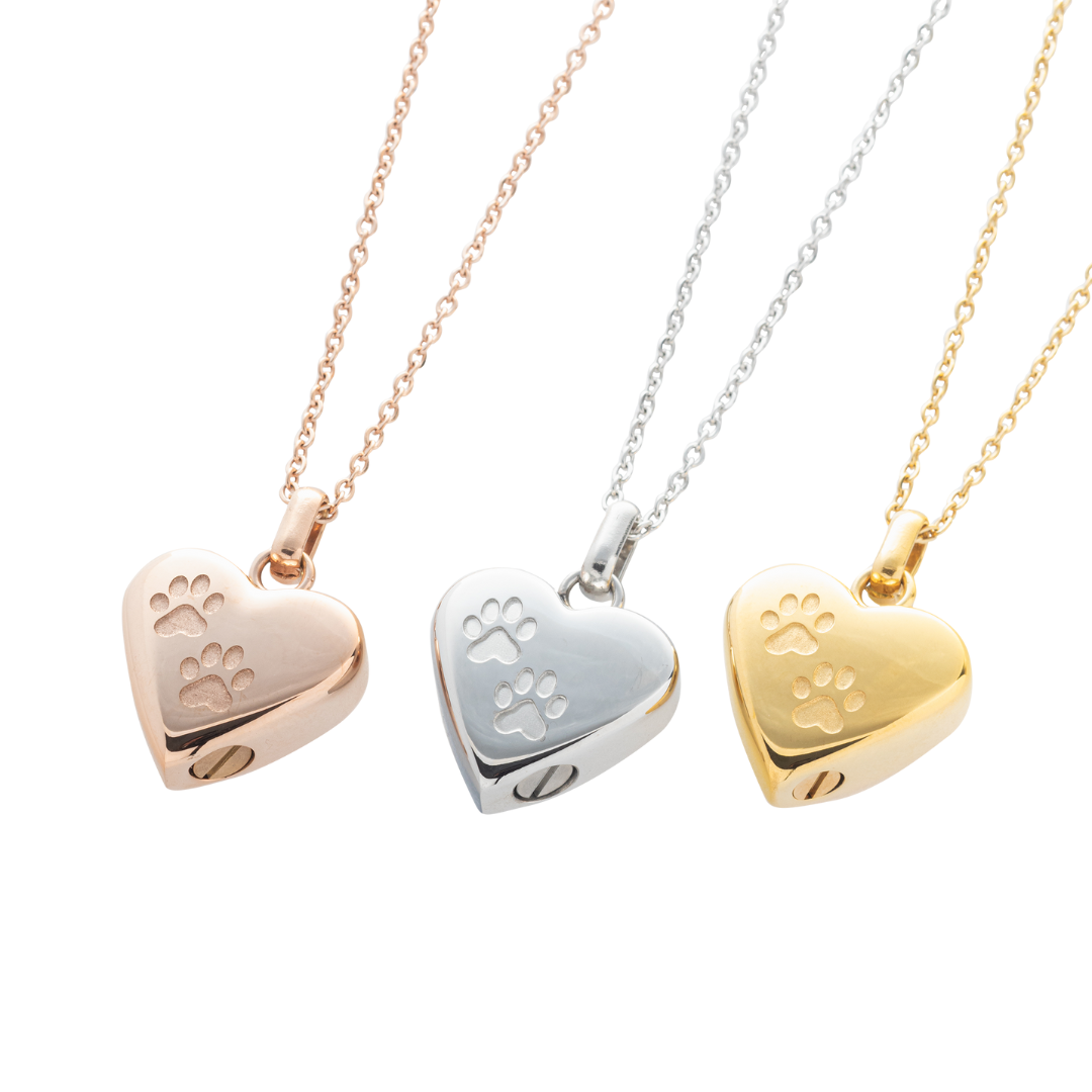 The Amore with Paws Cremation Necklace