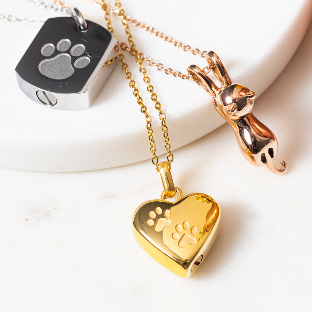 THE AMORE WITH PAWS CREMATION NECKLACE