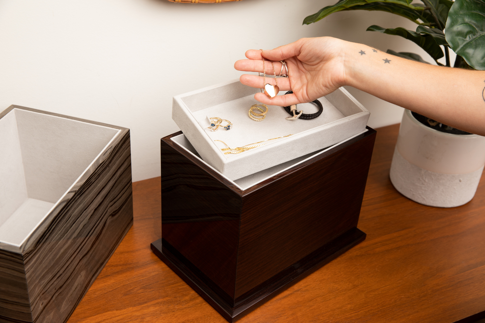 The Thompson Urn in Striped Brown